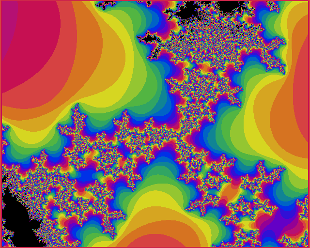 Mandelbrot picture »The three fronts«. Bigger extent of
83¼ KB