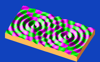 Three-dimensional body with waved, checked surface. Bigger extent of
22¾ KB
