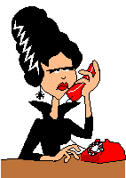 Femme bavarde au téléphone